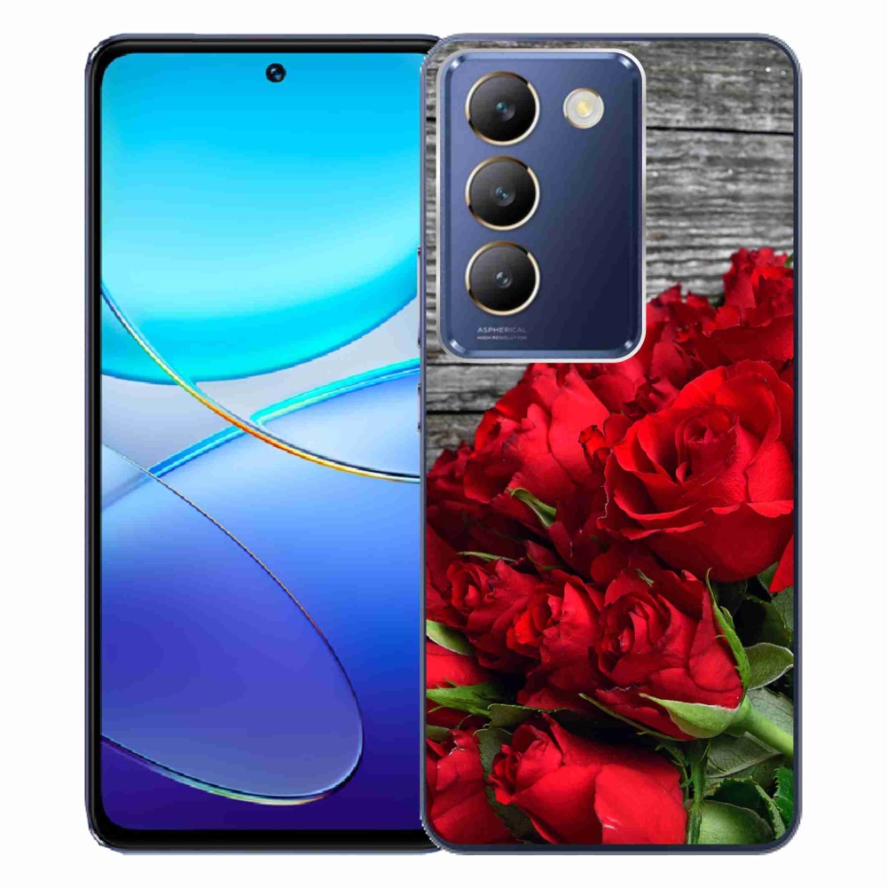 Gelový kryt mmCase na Vivo V40 SE 4G/5G - červené růže
