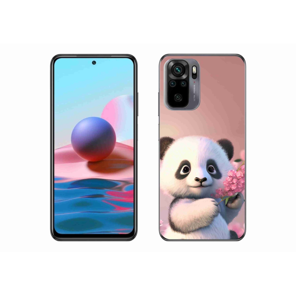 Gelový kryt mmCase na Xiaomi Redmi Note 10S - roztomilá panda