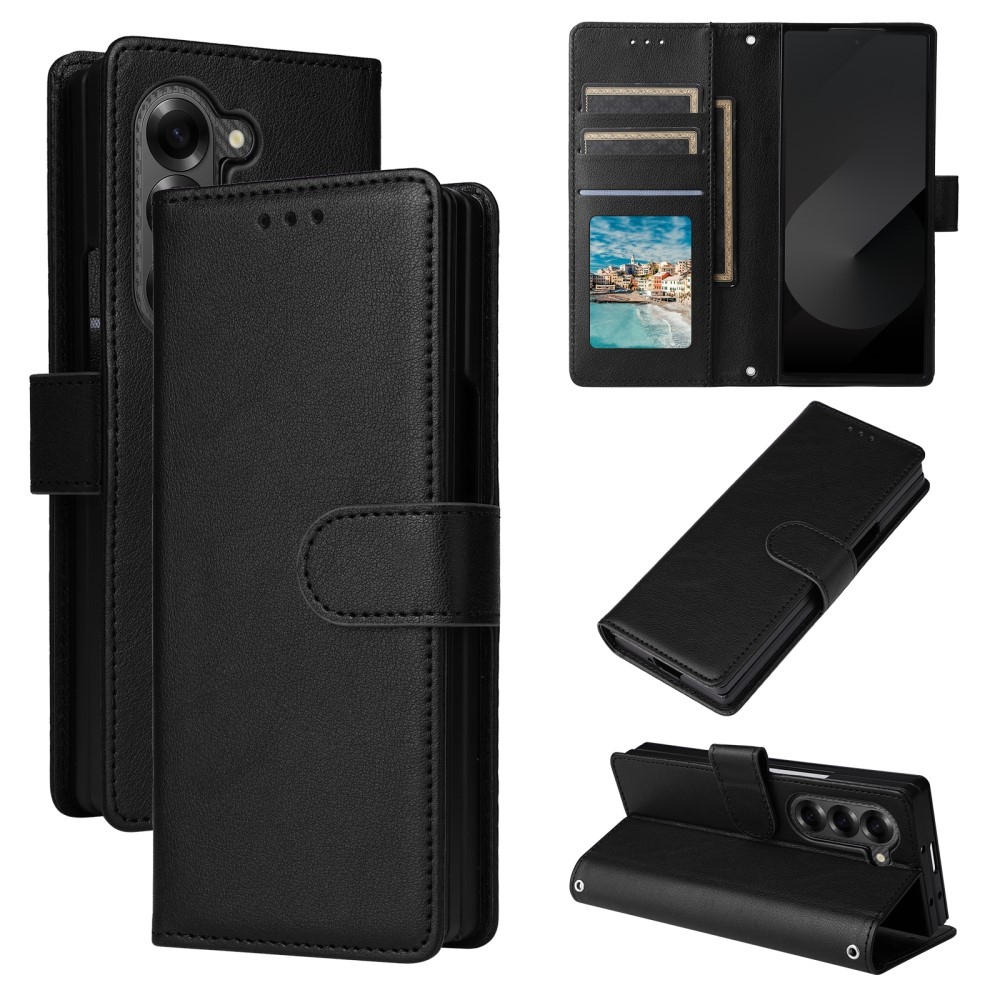 Wallet knížkové pouzdro na Samsung Galaxy Z Fold6 5G - černé
