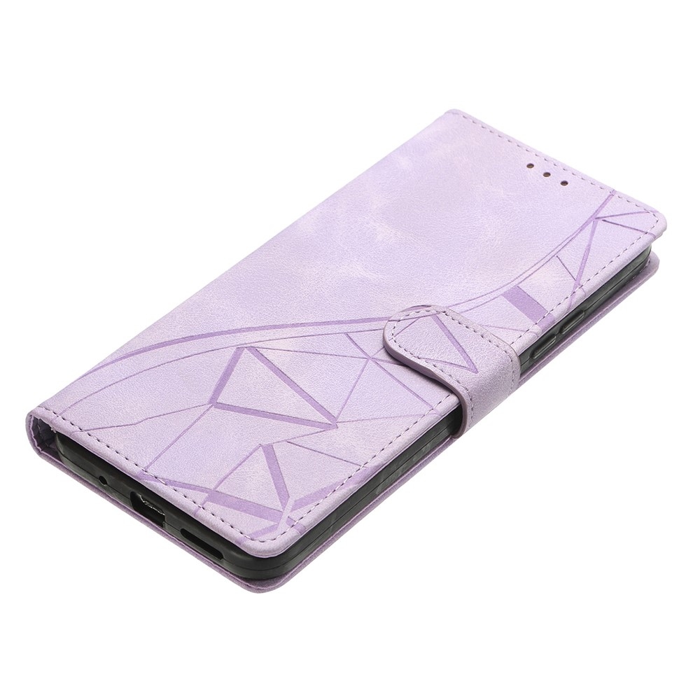 Triangles knížkové pouzdro na Xiaomi 15T Pro - fialové