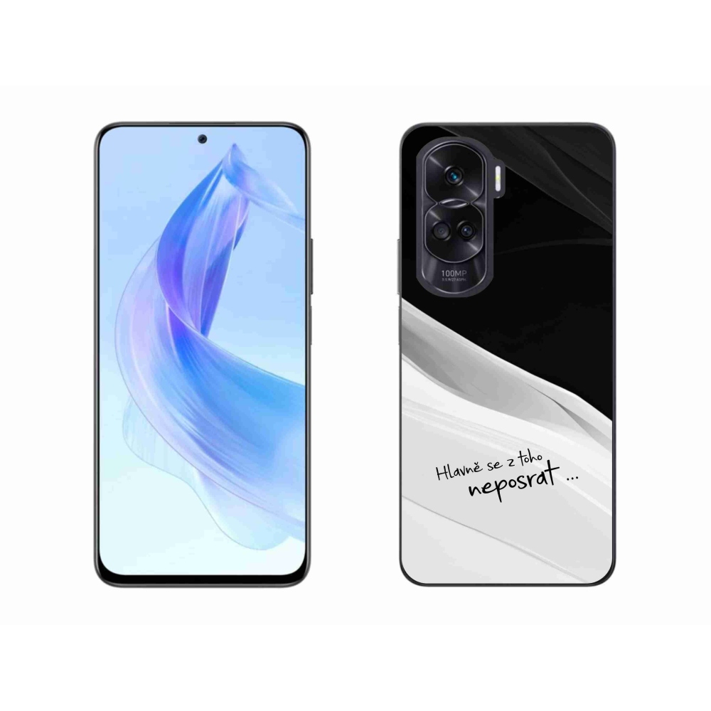 Gelový kryt mmCase na Honor 90 Lite - vtipný text 13 bíločerné pozadí
