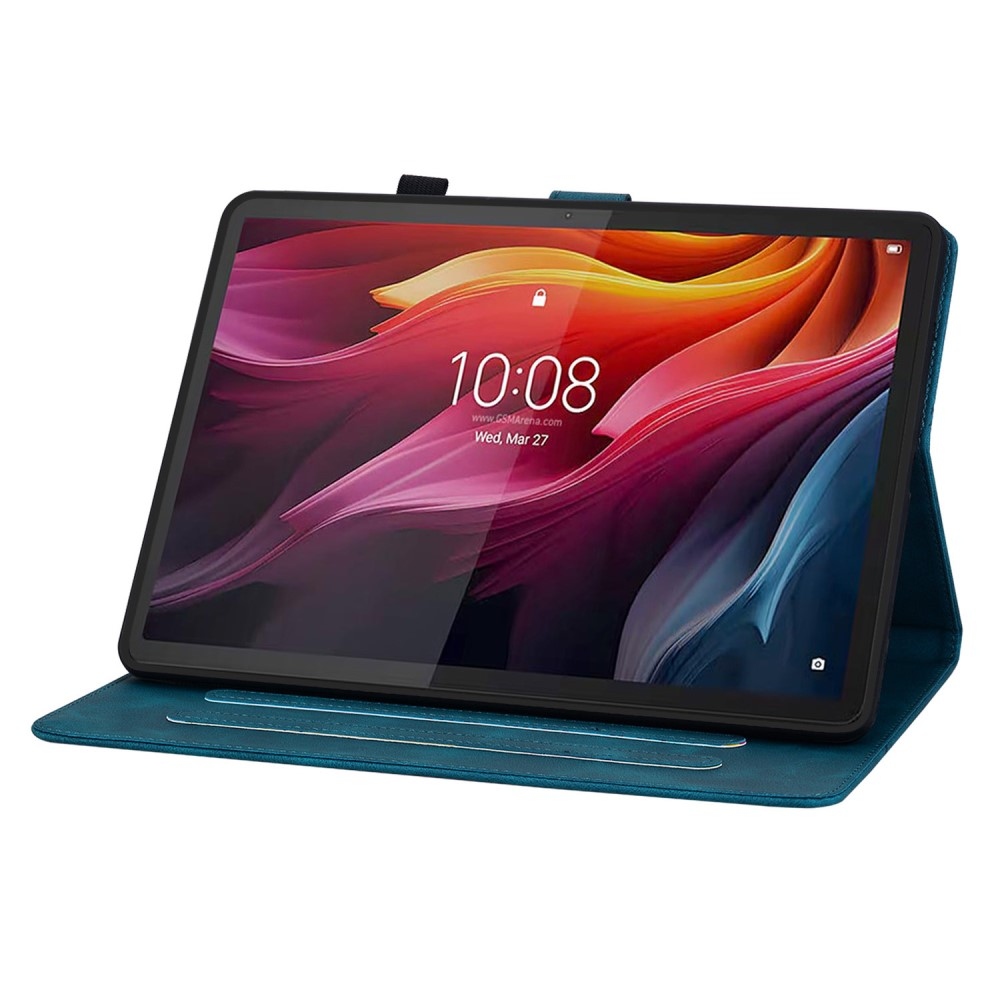 Flowers zavírací pouzdro na Lenovo Tab K11 Plus - modré