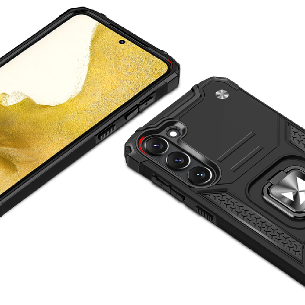 Wozinsky Ring odolný kryt na Samsung Galaxy S23 - černý