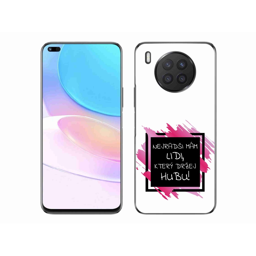 Gelový kryt mmCase na Honor 50 Lite - vtipný text 7 černobílé pozadí