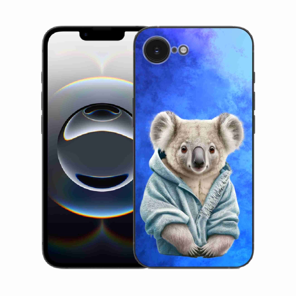 Gelový kryt mmCase na iPhone 16e - koala ve svetru