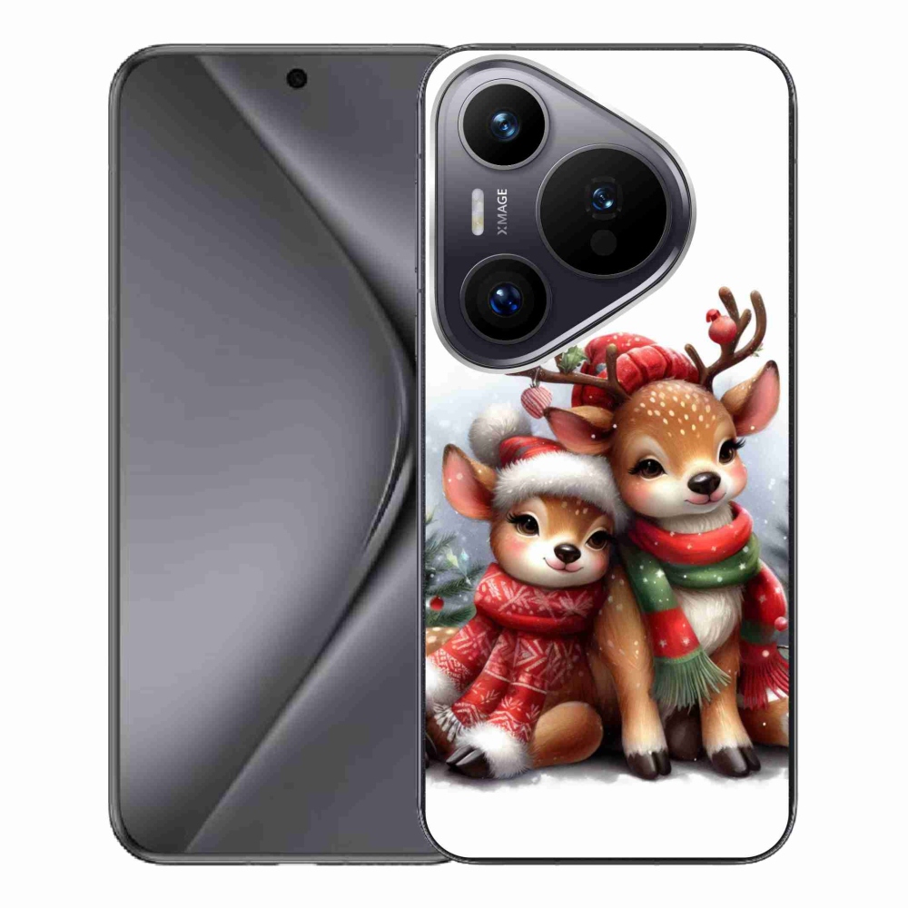 Gelový kryt mmCase na Huawei Pura 70 Pro - vánoční sobi