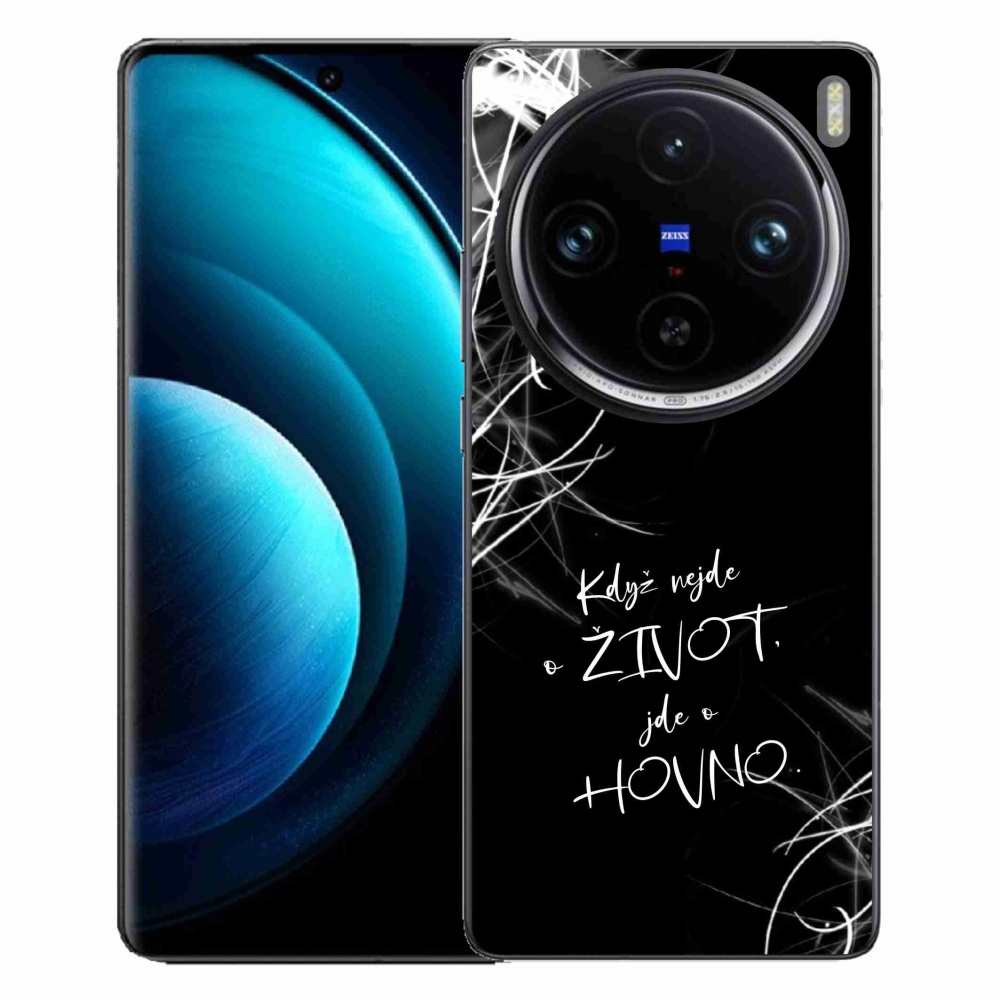 Gelový kryt mmCase na Vivo X100 Pro 5G - vtipný text 16 černé pozadí