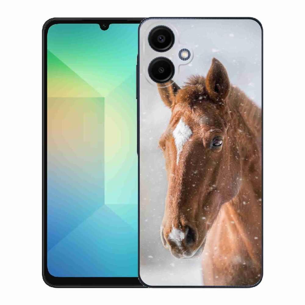 Gelový kryt mmCase na Samsung Galaxy A06 4G - hnědý kůň 2