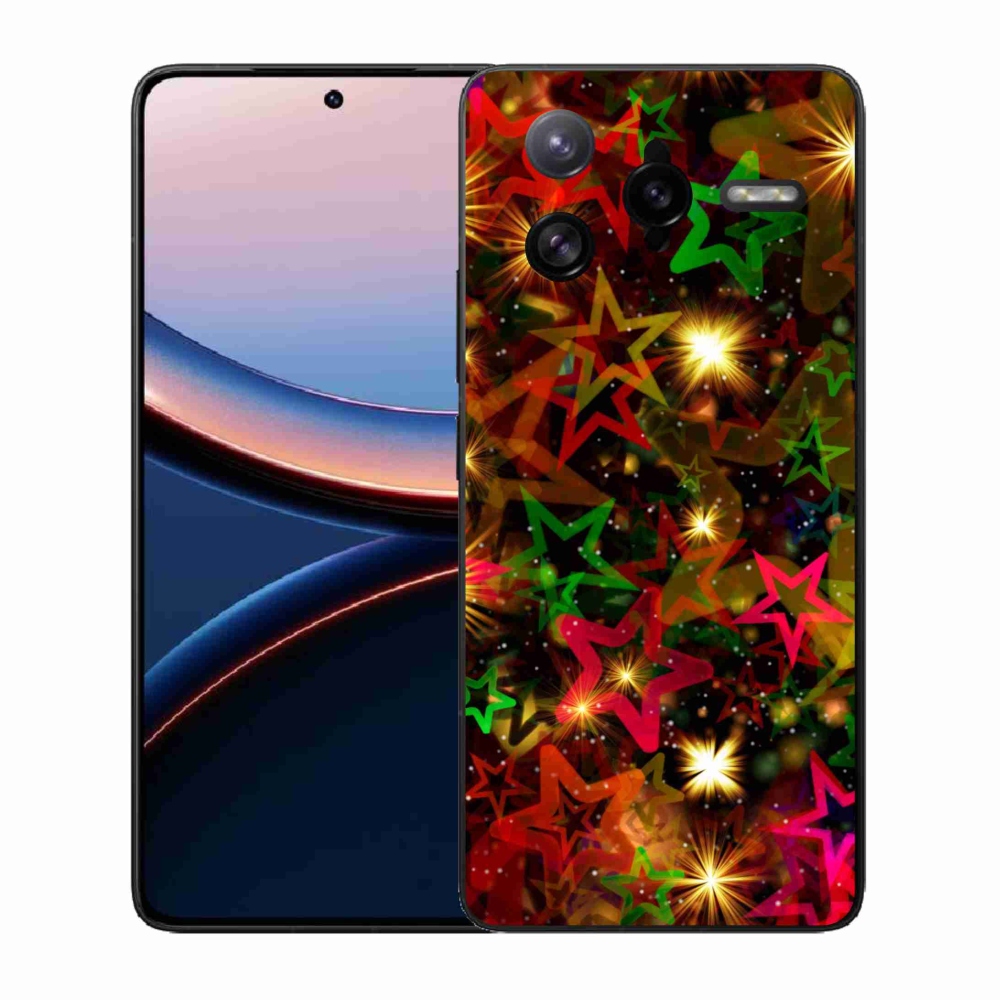 Gelový kryt mmCase na Xiaomi Poco F7 Ultra - barevné hvězdičky