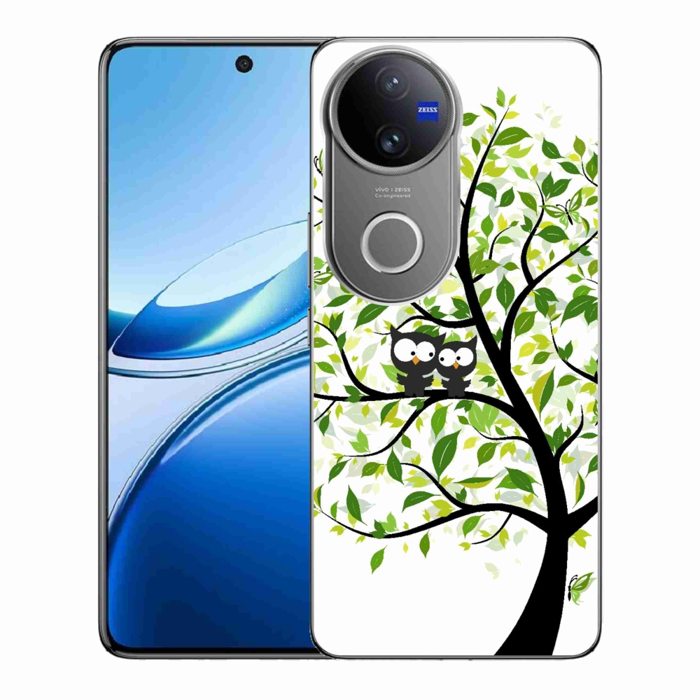 Gelový kryt mmCase na Vivo V50 5G - sovičky na stromě