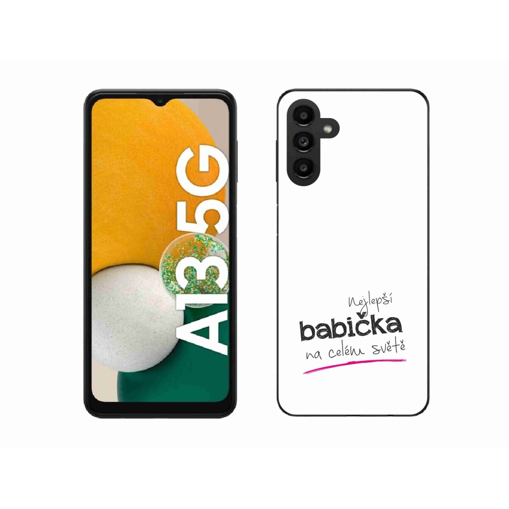 Gelový kryt mmCase na Samsung Galaxy A13 5G - nejlepší babička 4 bílé pozadí