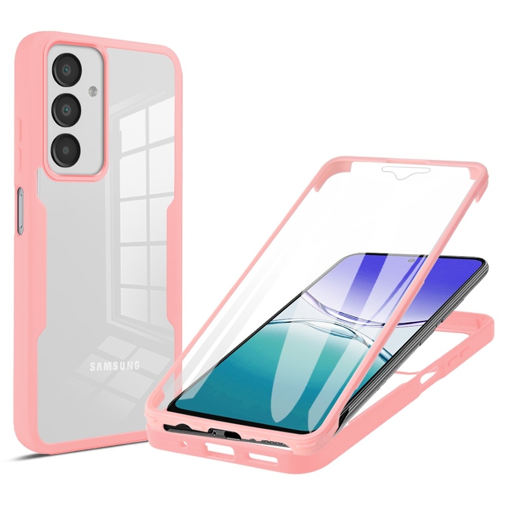 Acryl gelový obal s rámečkem pro ochranou displeje na Samsung Galaxy A16 4G/5G/A17 5G - růžový