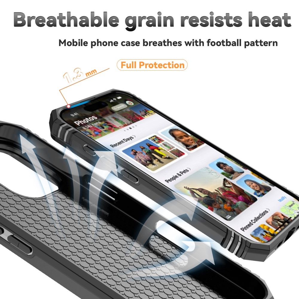 Slide odolný kryt na iPhone 16 - černý