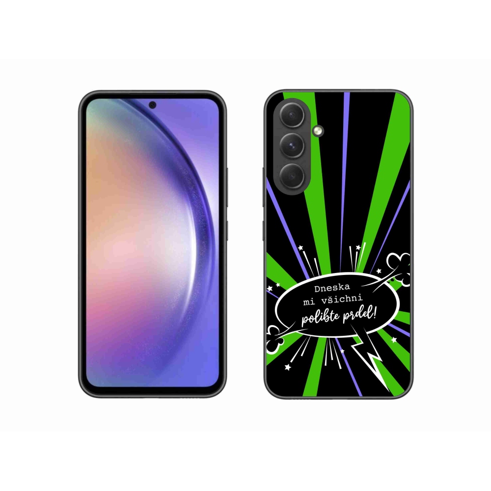 Gelový kryt mmCase na Samsung Galaxy A54 5G - vtipný text 15 černé pozadí
