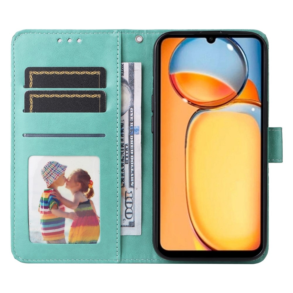 Sunflower knížkové pouzdro na Xiaomi Poco C65/Redmi 13C - modrozelené