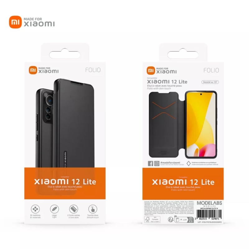 Made for Xiaomi Book Pouzdro pro Xiaomi 12 Lite 5G Black