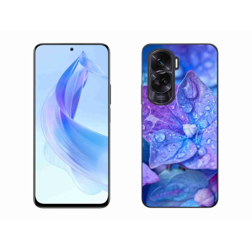 Gelový kryt mmCase na Honor 90 Lite - fialový květ