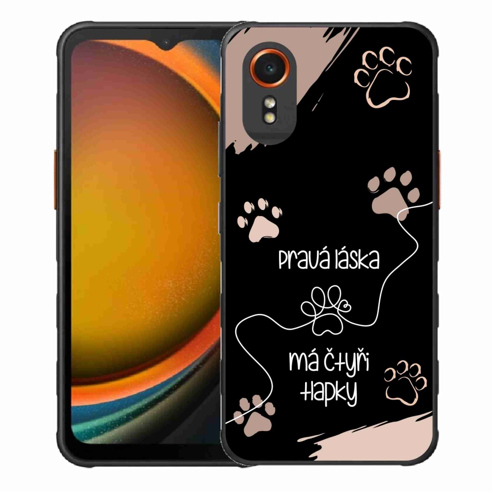 Gelový kryt mmCase na Samsung Galaxy Xcover 7 - psí motiv 1 černé pozadí