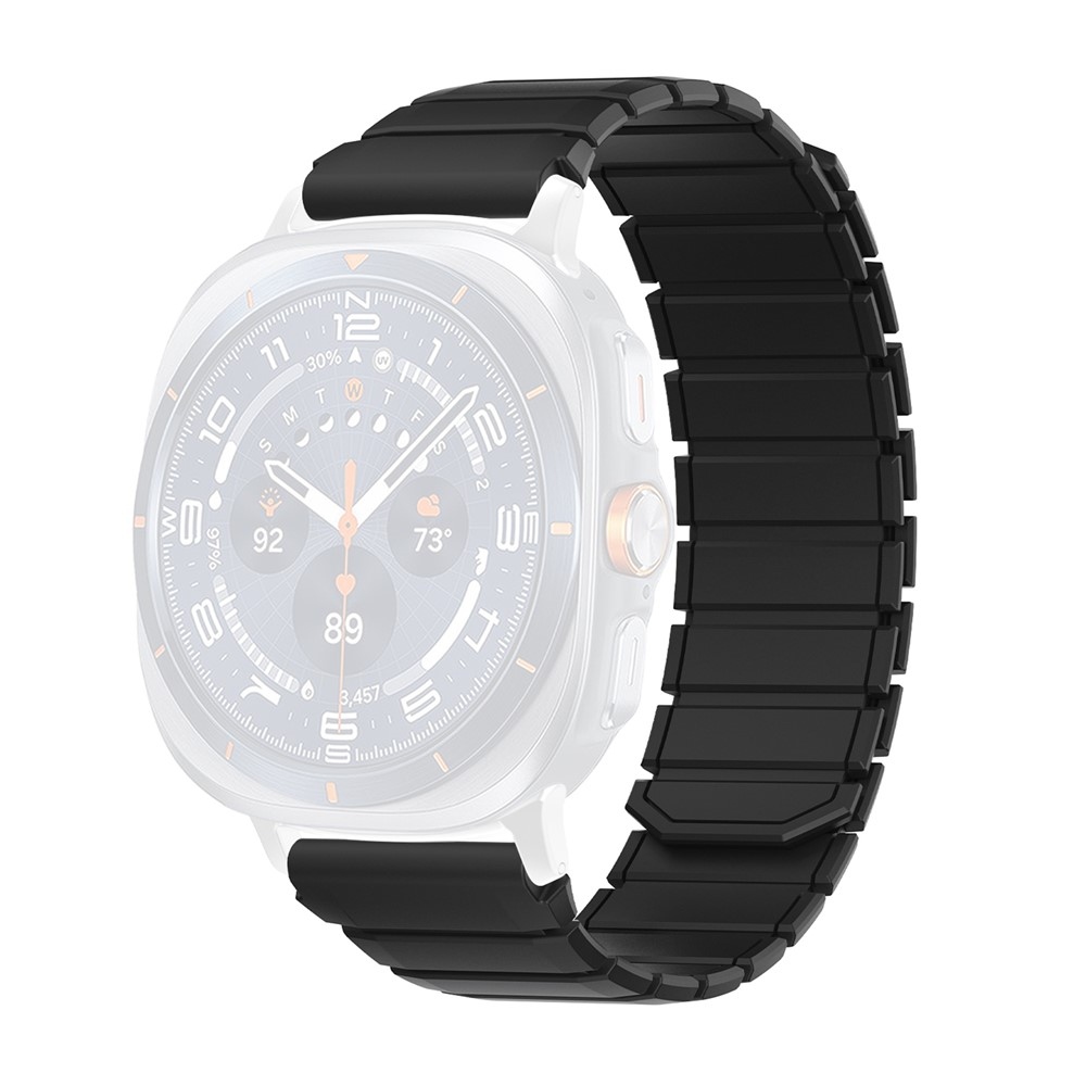 Magnete silikonový řemínek na Samsung Galaxy Watch9 40mm/44mm/Watch8 44mm/40mm/Watch8 Classic 46mm - černý