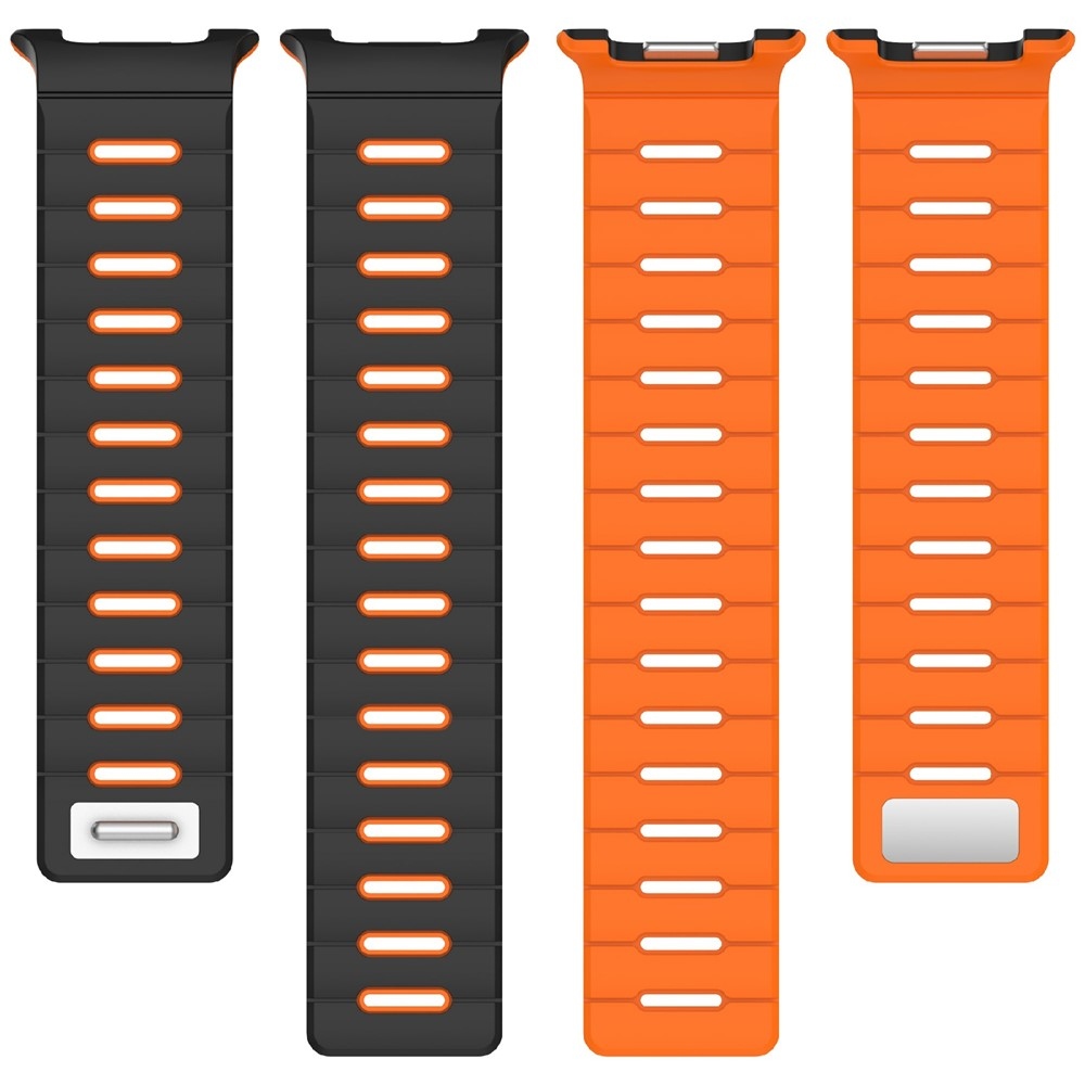 Magnetic silikonový řemínek na Samsung Galaxy Watch9 40mm/44mm/Watch8 44mm/40mm/Watch8 Classic 46mm - černý/oranžový