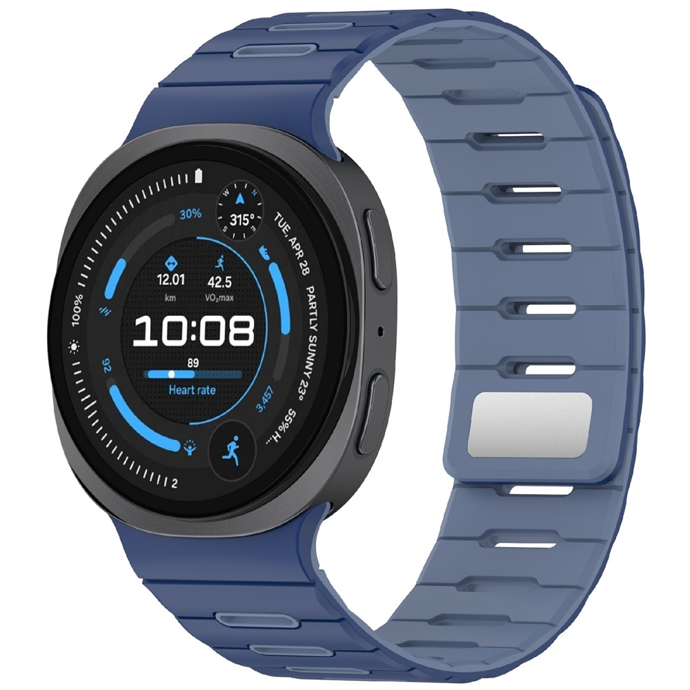 Magnetic silikonový řemínek na Samsung Galaxy Watch9 40mm/44mm/Watch8 44mm/40mm/Watch8 Classic 46mm - tmavěmodrý/světlemodrý