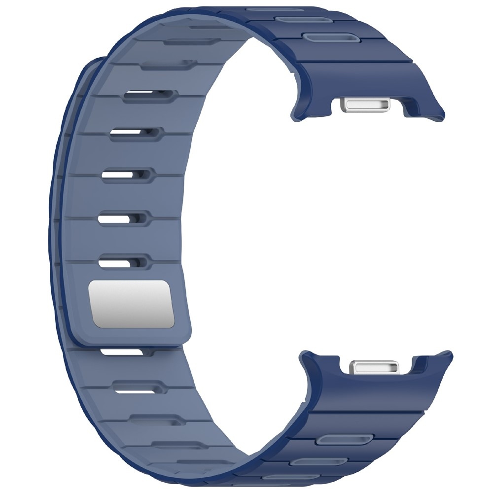 Magnetic silikonový řemínek na Samsung Galaxy Watch9 40mm/44mm/Watch8 44mm/40mm/Watch8 Classic 46mm - tmavěmodrý/světlemodrý