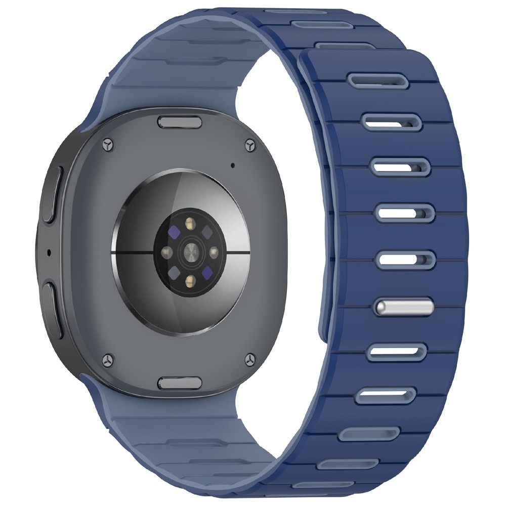 Magnetic silikonový řemínek na Samsung Galaxy Watch9 40mm/44mm/Watch8 44mm/40mm/Watch8 Classic 46mm - tmavěmodrý/světlemodrý