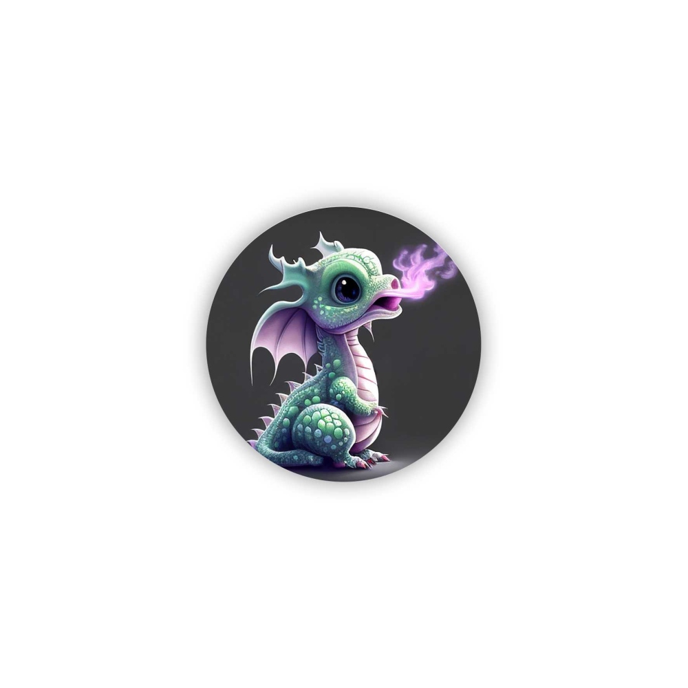 Magnetka 60x60mm ve tvaru kruhu - magický dráček