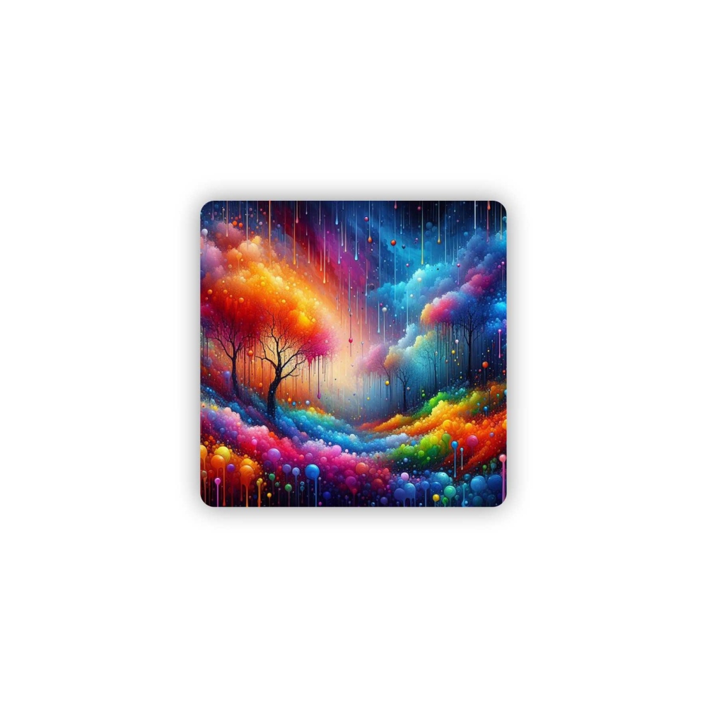 Magnetka 65x65mm ve tvaru čtverce - barevná krajina snů