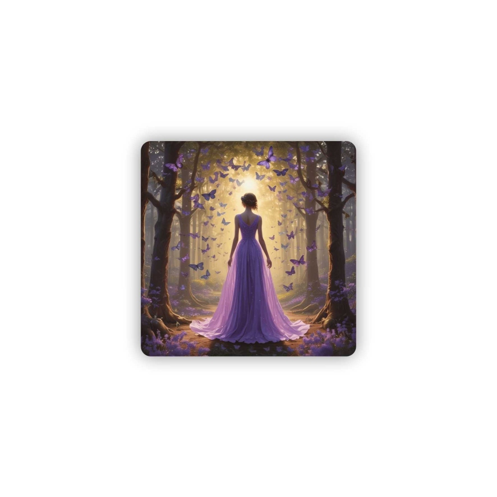 Magnetka 65x65mm ve tvaru čtverce - lesní princezna