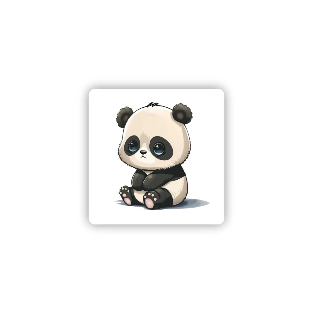 Magnetka 65x65mm ve tvaru čtverce - roztomilá panda 2