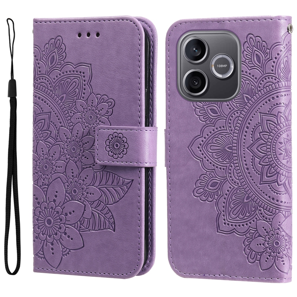 Mandala knížkové pouzdro na Honor 600 Lite 5G - fialové