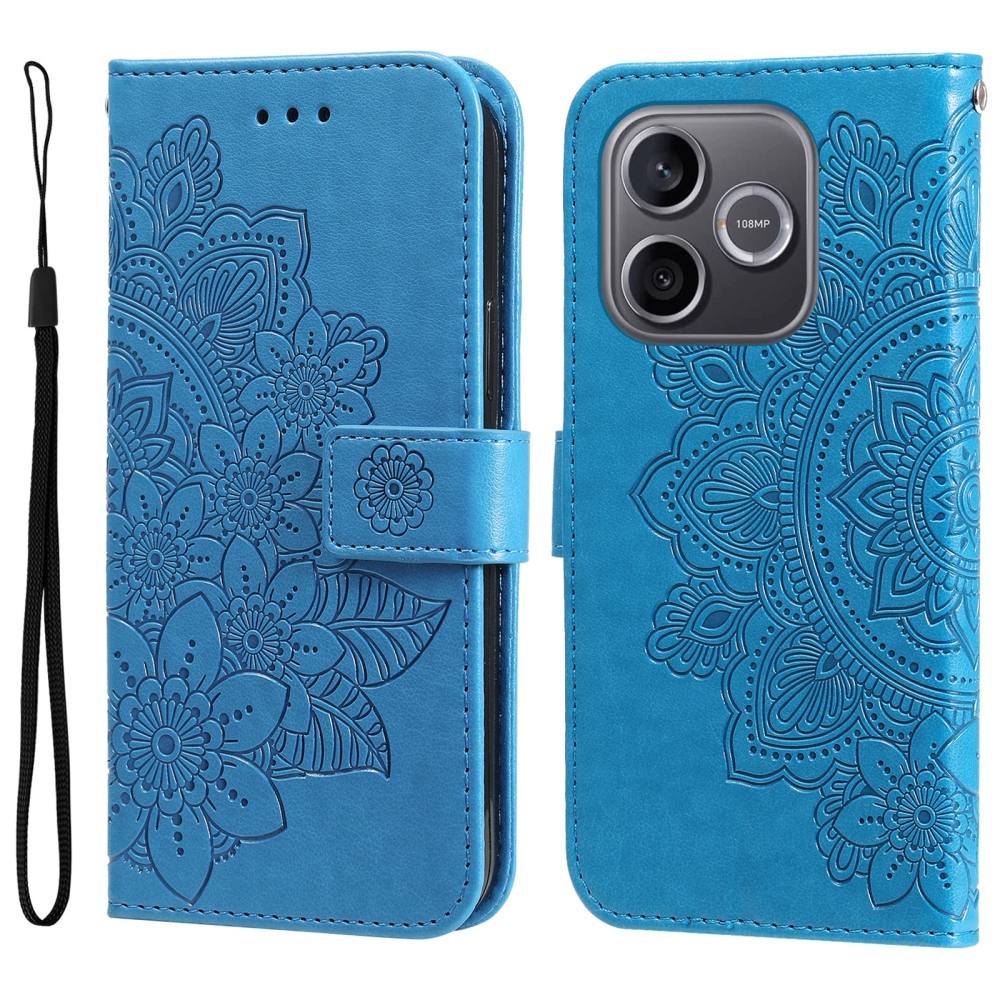 Mandala knížkové pouzdro na Honor 600 Lite 5G - modré