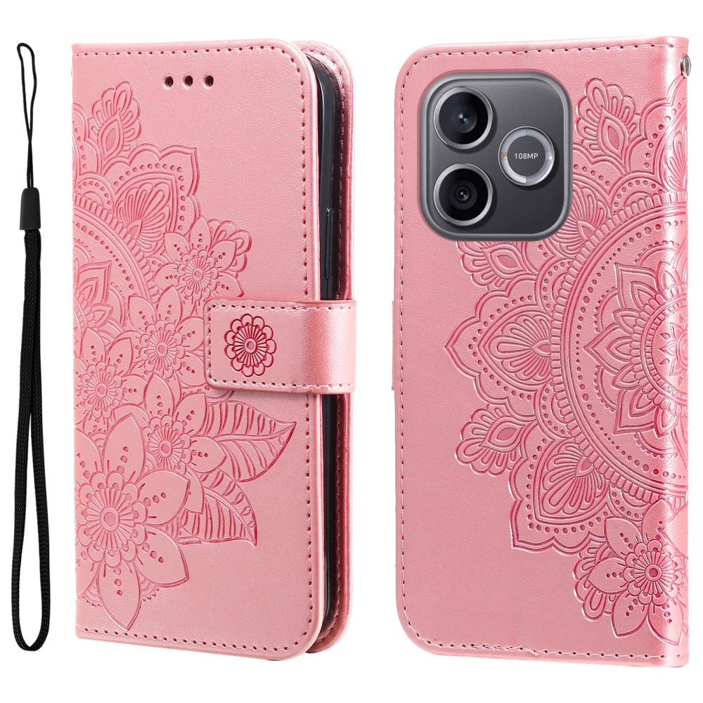 Mandala knížkové pouzdro na Honor 600 Lite 5G - růžové