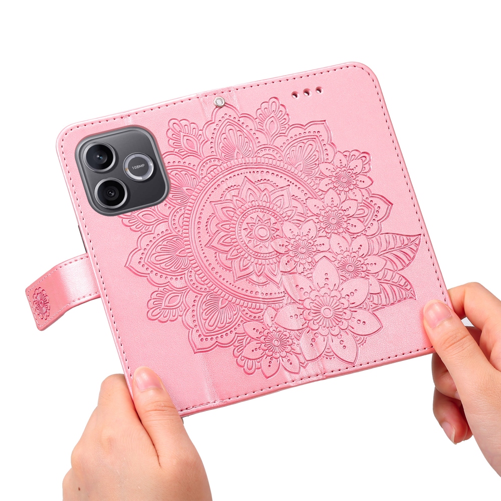 Mandala knížkové pouzdro na Honor 600 Lite 5G - růžové