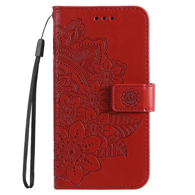 Mandala knížkové pouzdro na Honor Magic 5 Lite 5G - červené
