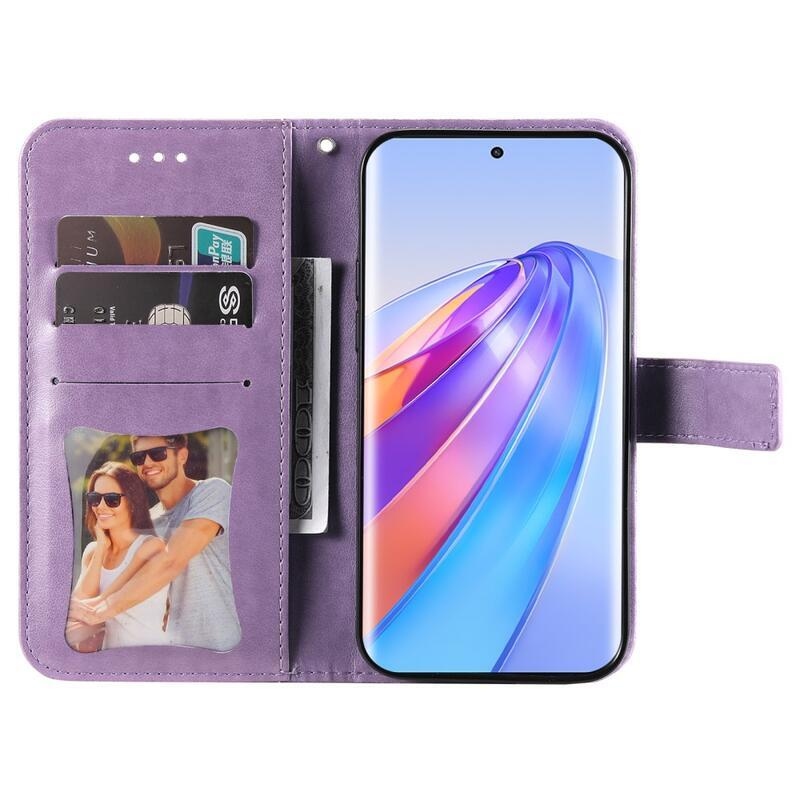 Mandala knížkové pouzdro na Honor Magic 5 Lite 5G - fialové