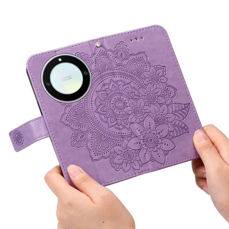 Mandala knížkové pouzdro na Honor Magic 5 Lite 5G - fialové