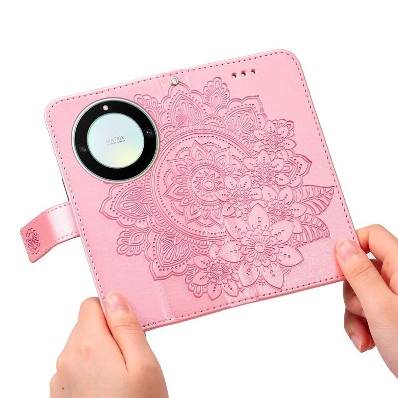 Mandala knížkové pouzdro na Honor Magic 5 Lite 5G - růžové