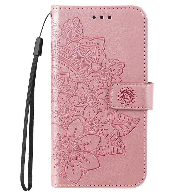 Mandala knížkové pouzdro na Honor Magic 5 Lite 5G - růžové