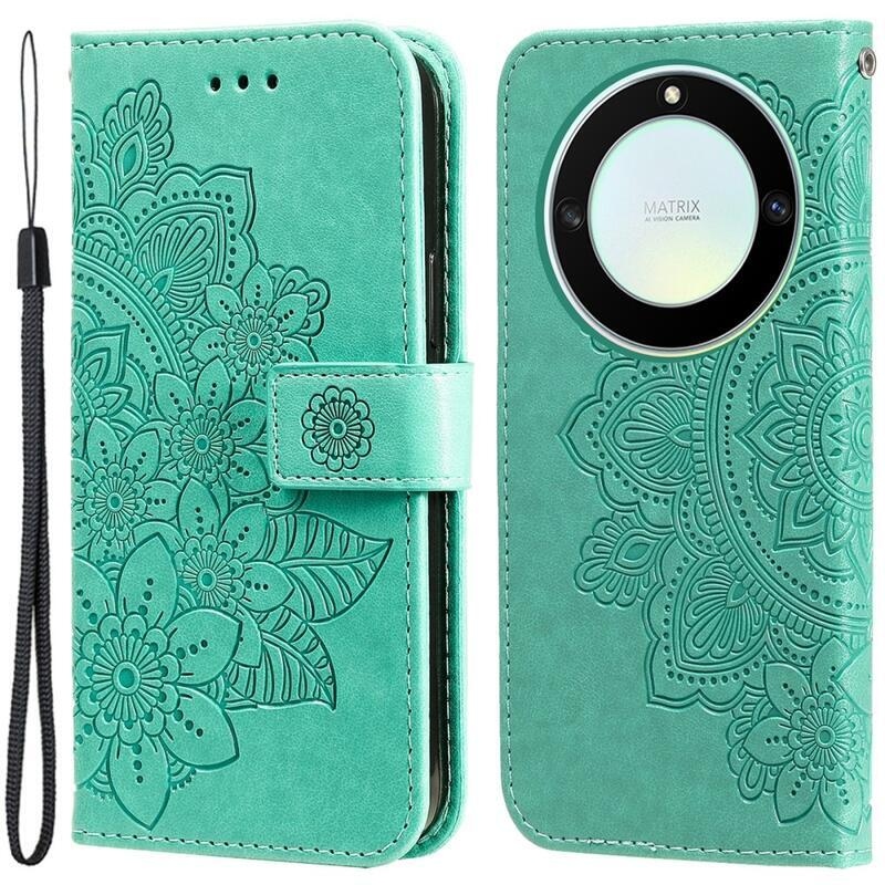 Mandala knížkové pouzdro na Honor Magic 5 Lite 5G - zelené