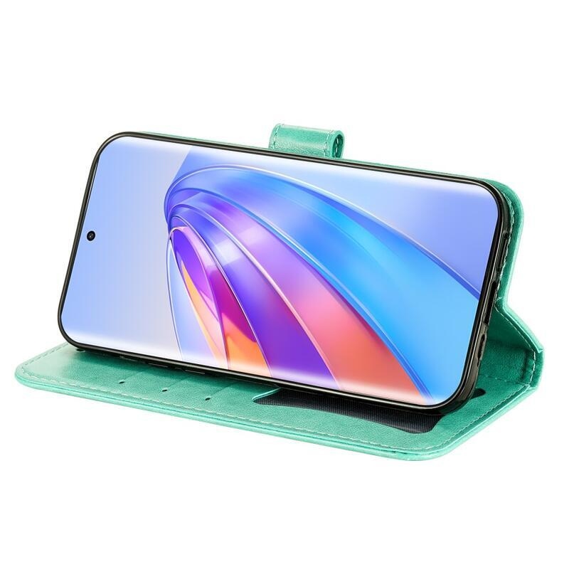Mandala knížkové pouzdro na Honor Magic 5 Lite 5G - zelené