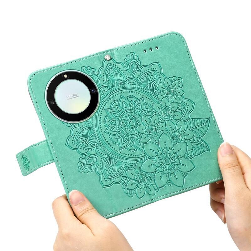 Mandala knížkové pouzdro na Honor Magic 5 Lite 5G - zelené