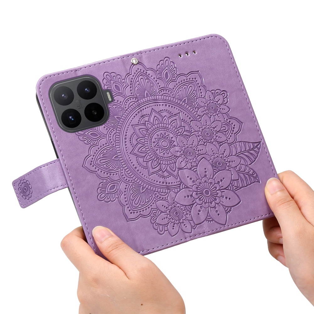 Mandala knížkové pouzdro na mobil Xiaomi 17T - fialové