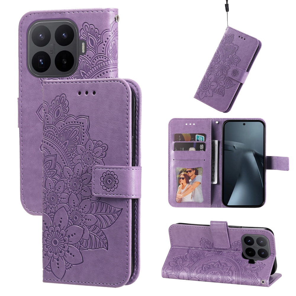 Mandala knížkové pouzdro na mobil Xiaomi 17T - fialové