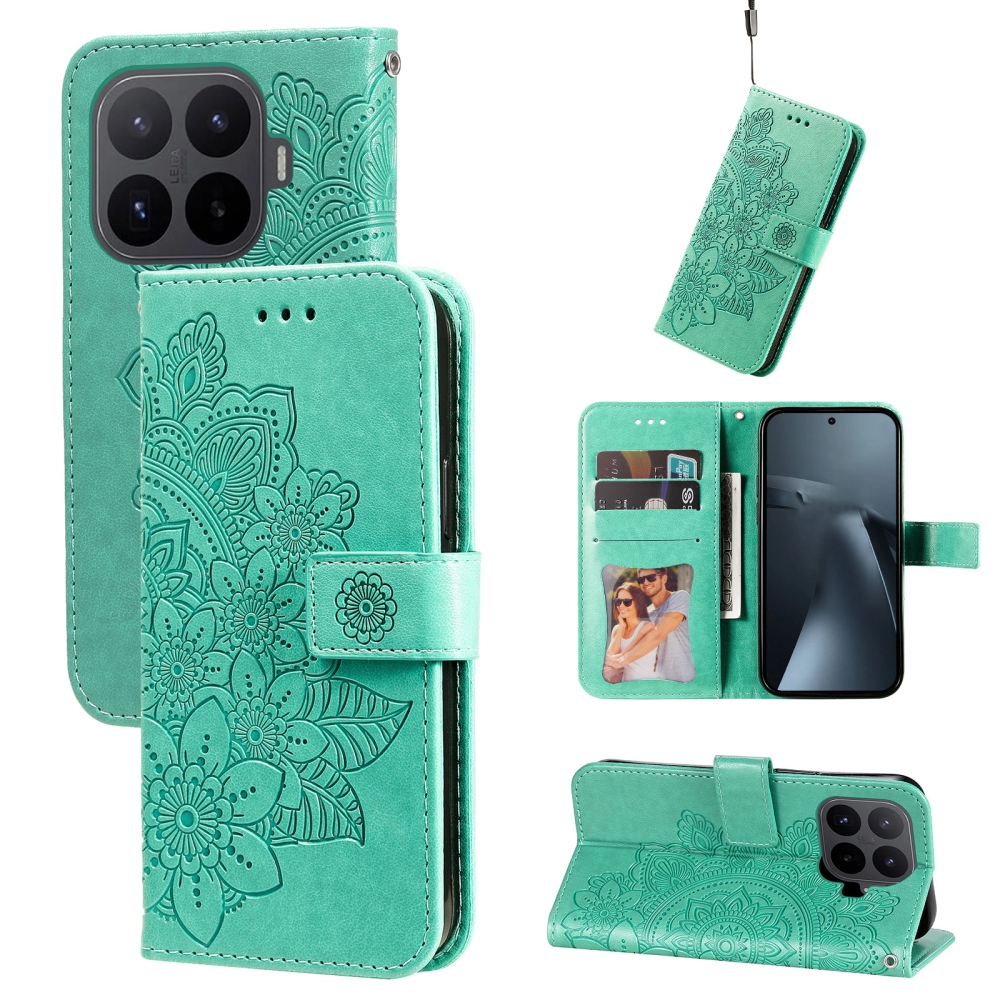 Mandala knížkové pouzdro na mobil Xiaomi 17T - modrozelené