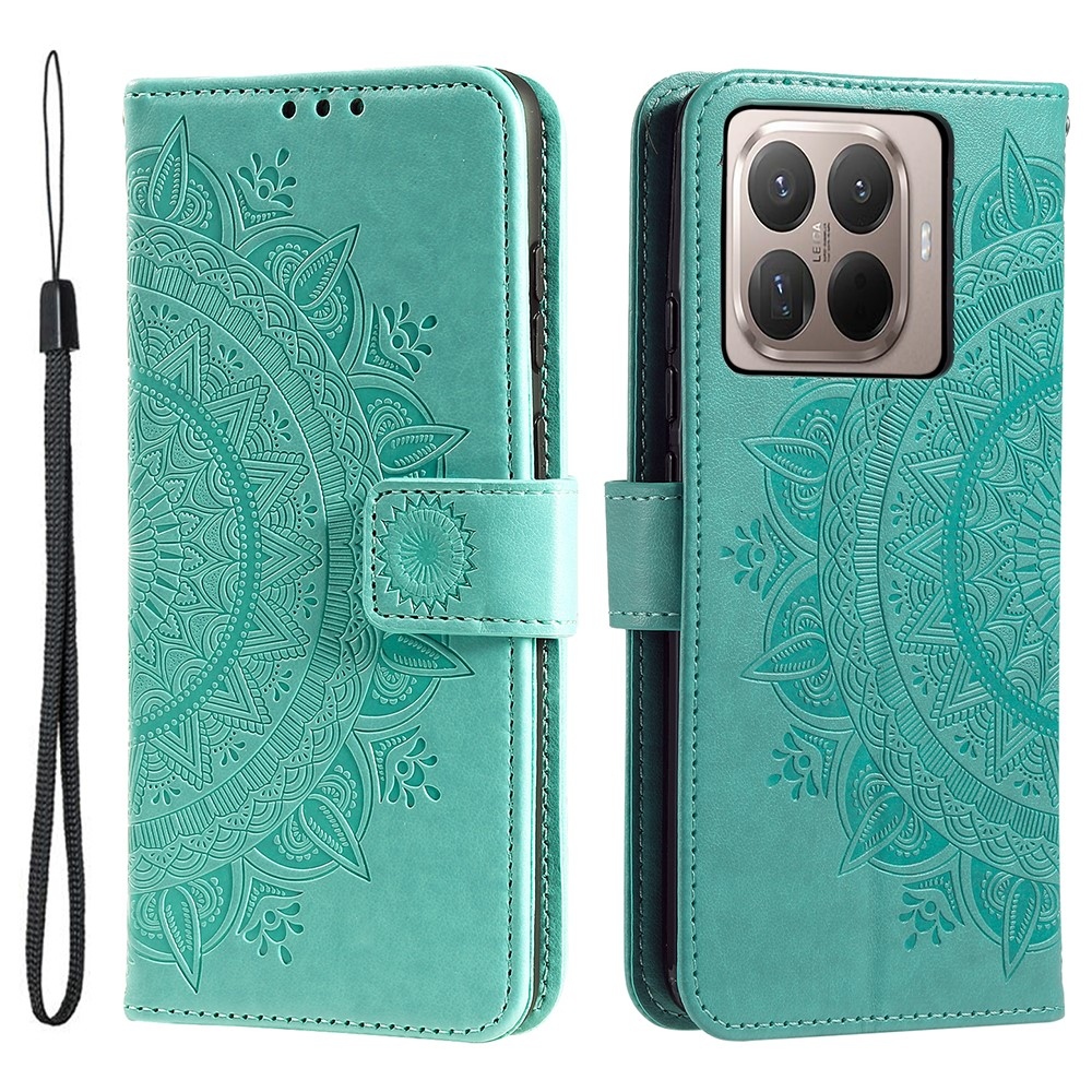 Mandala knížkové pouzdro na mobil Xiaomi 17T - modrozelené