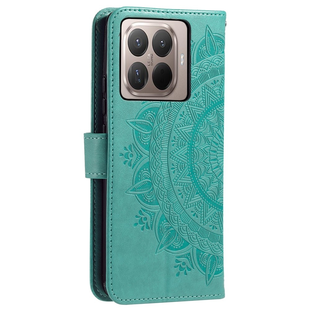 Mandala knížkové pouzdro na mobil Xiaomi 17T - modrozelené