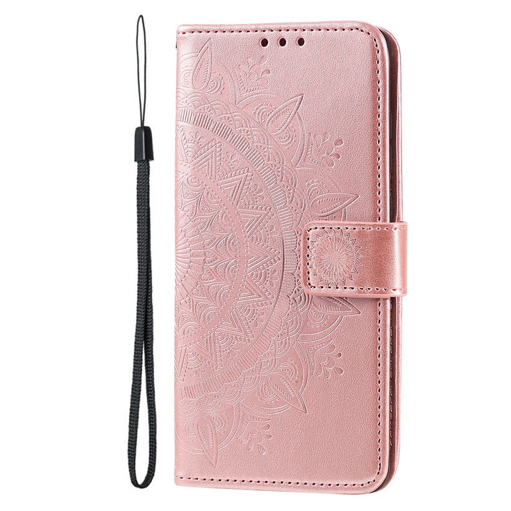 Mandala knížkové pouzdro na mobil Xiaomi 17T - růžovozlaté