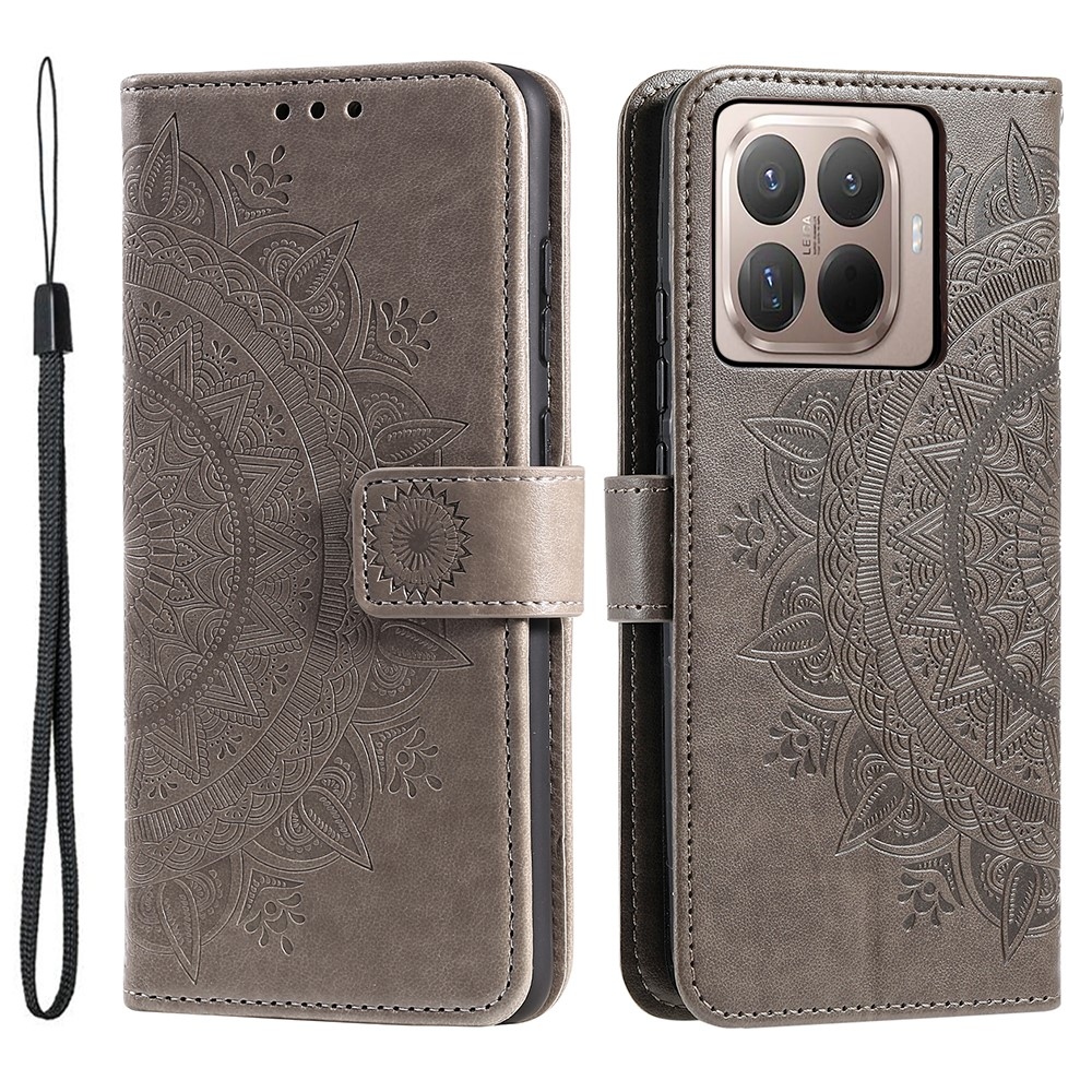 Mandala knížkové pouzdro na mobil Xiaomi 17T - šedé